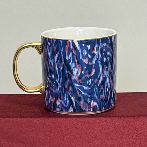 New Anthropologie Giselle Sunny Side Up Gold Handle Coffee Mug - Picture 2 of 5